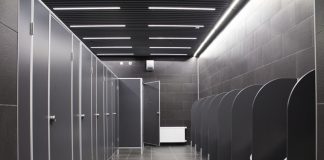 Стильные перегородки для общественных санузлов